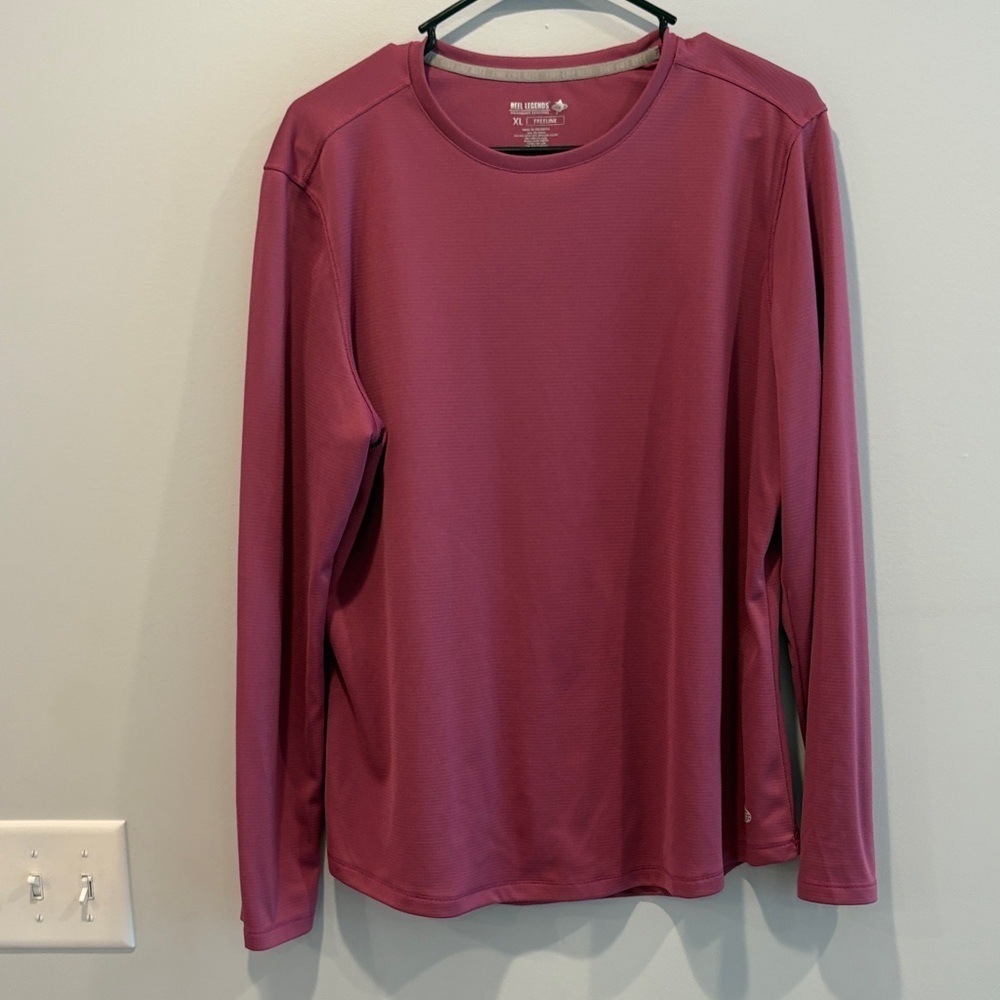 Reel Legends Women's Burgundy Long Sleeve Top